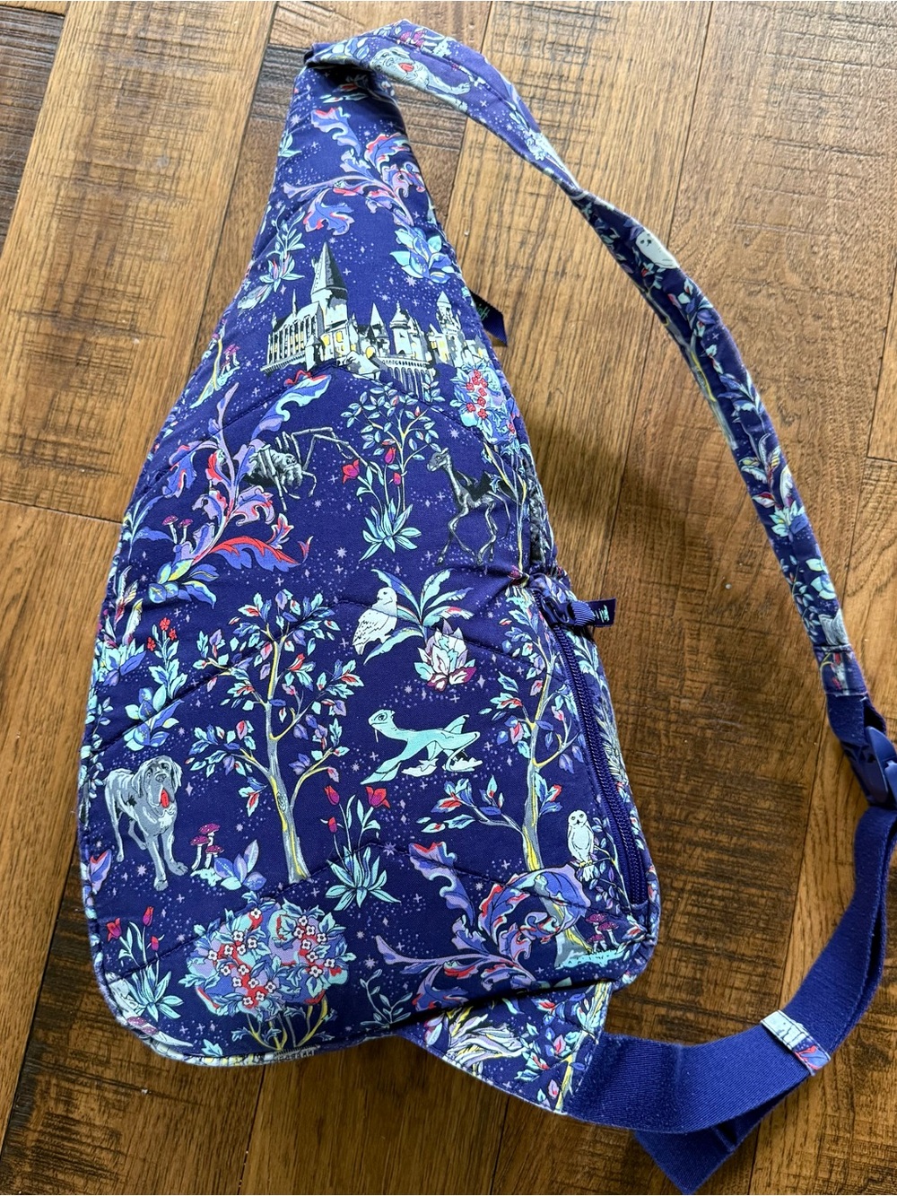 Harry Potter Vera Bradley Sling Backpack Magical Creatures Print Adjustable - Picture 2 of 14
